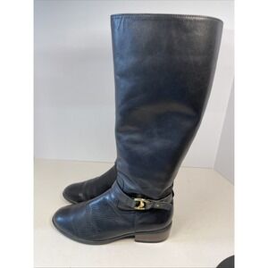 Lauren Ralph Lauren Women's 'Micah' Black Leather Side Zip Boots  Size 7.5